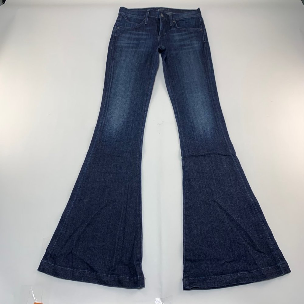 AGOLDE Dark Wash Stretch Denim Madison High Rise Flare Jeans 26
